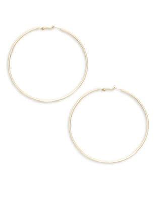 Design Lab Flat Edge Hoop Earrings