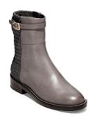 Cole Haan Lexi Grand Stretch Leather And Woven Ankle Boots