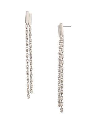 Givenchy Silvertone Linear Earrings