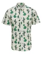 Only And Sons Allover Print Cotton Button-down Shirt