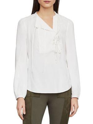 Bcbgmaxazria Tie-front Silk Blouse