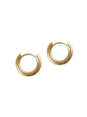 Lucky Brand Key Item Goldtone Mini Hoop Earrings