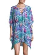 Tommy Bahama Floral Lace-up Tunic