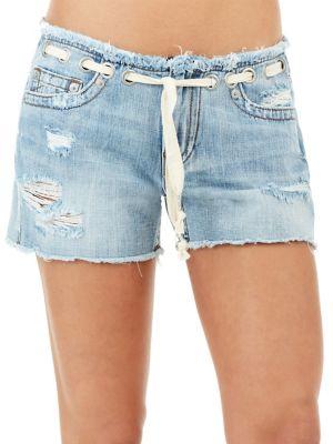 True Religion Mid-rise Cut-off Denim Shorts