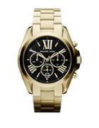 Michael Kors Bradshaw Chronograph Goldtone Ip Stainless Steel Bracelet Watch