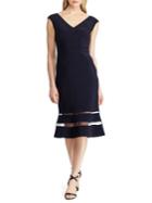 Lauren Ralph Lauren Tulle-trimmed Midi Fit-&-flare Dress