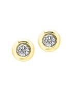 Effy 14k Yellow Gold & Diamond Stud Earrings