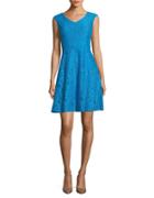 Ellen Tracy Lace Fit And Flare Dress