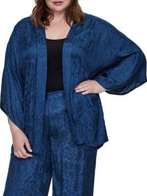 Junarose Plus Floral Embroidered Kimono