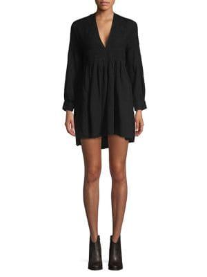 Free People Dotted Cotton A-line Dress