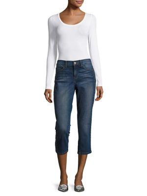 Nydj Embroidered Crop Jeans