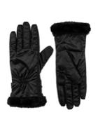 Isotoner Sleekheat Faux Fur-trim Touchscreen Gloves