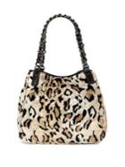 Betsey Johnson Leopard-dot Faux Fur Shoulder Bag