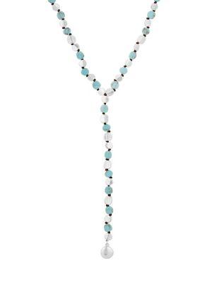 Lucky Brand April Chase Crystal Coin Y-necklace
