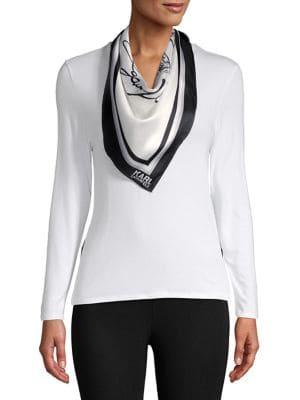 Karl Lagerfeld Paris Paris Sketch Silk Scarf