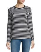 Lord & Taylor Striped Cotton-blend Tee