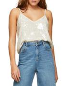 Miss Selfridge Oyster Disc Sequin Camisole
