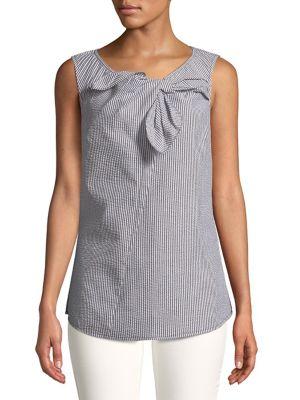 Imnyc Isaac Mizrahi Sleeveless Seersucker Top