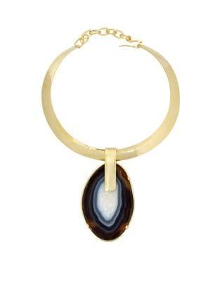 Robert Lee Morris Collection Agate Pendant Necklace