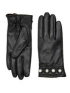 Karl Lagerfeld Paris Faux-pearl Leather Gloves