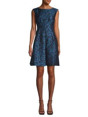Anne Klein Printed Fit-&-flare Dress