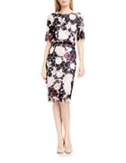 Vince Camuto Chapel Rose Printed Lace Pencil Skirt
