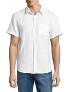 Lucky Brand Short-sleeve Linen Button-down Shirt