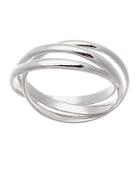 Lord & Taylor Sterling Silver Roll-band Ring