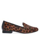 Me Too Yardley Yale Leopard Calf Hair Loafers
