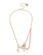 Betsey Johnson Granny Chic Crystal And Faux Pearl Poodle Pendant Necklace