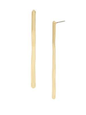 Robert Lee Morris Collection Golden Target Stick Drop Earrings