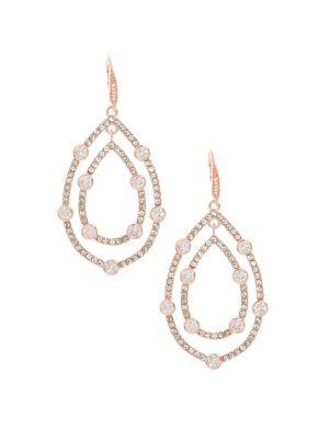 Anne Klein Crystal Double Teardrop Earrings