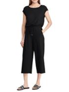 Lauren Ralph Lauren Button-shoulder Easy Stretch Jumpsuit