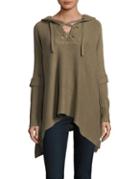 Design Lab Lord & Taylor Lace-up Poncho