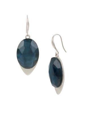 Robert Lee Morris Soho Blue Explosons Lage Stone Drop Earrings