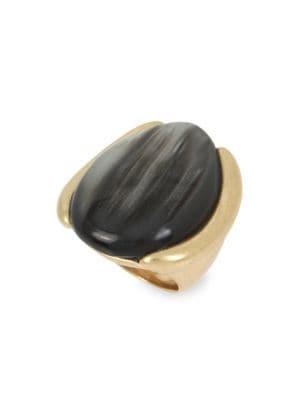 Robert Lee Morris Soho Oval Stone Goldplated Ring