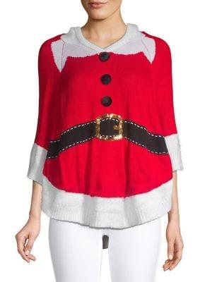 By Design Santa Hooded Poncho