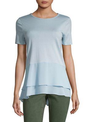 Michael Michael Kors Woven Double Hem Top