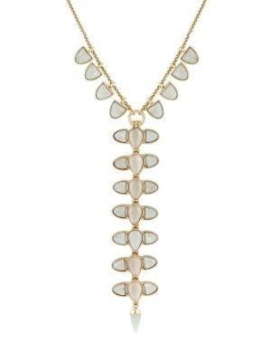 Lucky Brand Golden Hour Statement Crystal Y Necklace