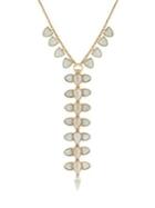 Lucky Brand Golden Hour Statement Crystal Y Necklace