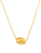 Lord & Taylor Gold Sculpted Pendant Necklace