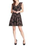 Tommy Hilfiger Floral Lace Flutter-sleeve Fit-&-flare Dress