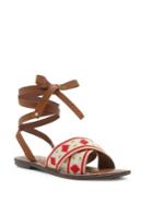 Sam Edelman Luisa Beaded Leather Tie-up Sandals