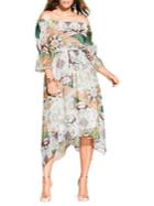 City Chic Plus Bella Vacanza Bilbao Off-the-shoulder Dress