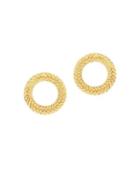 Cole Haan 7/25 Put A Ring On It Gold Open Stud Earrings