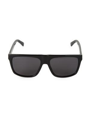 Gucci 76mm Rectangular Sunglasses