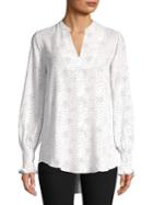 Lord & Taylor Georgie Smocked Pullover