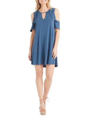 Jessica Simpson Plus Pearlie Cold-shoulder Dress