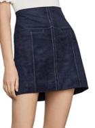Bcbgmaxazria Faux-suede Mini Skirt