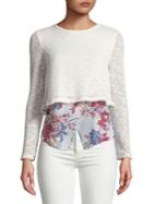 Design Lab Lord & Taylor Layered Floral Pullover